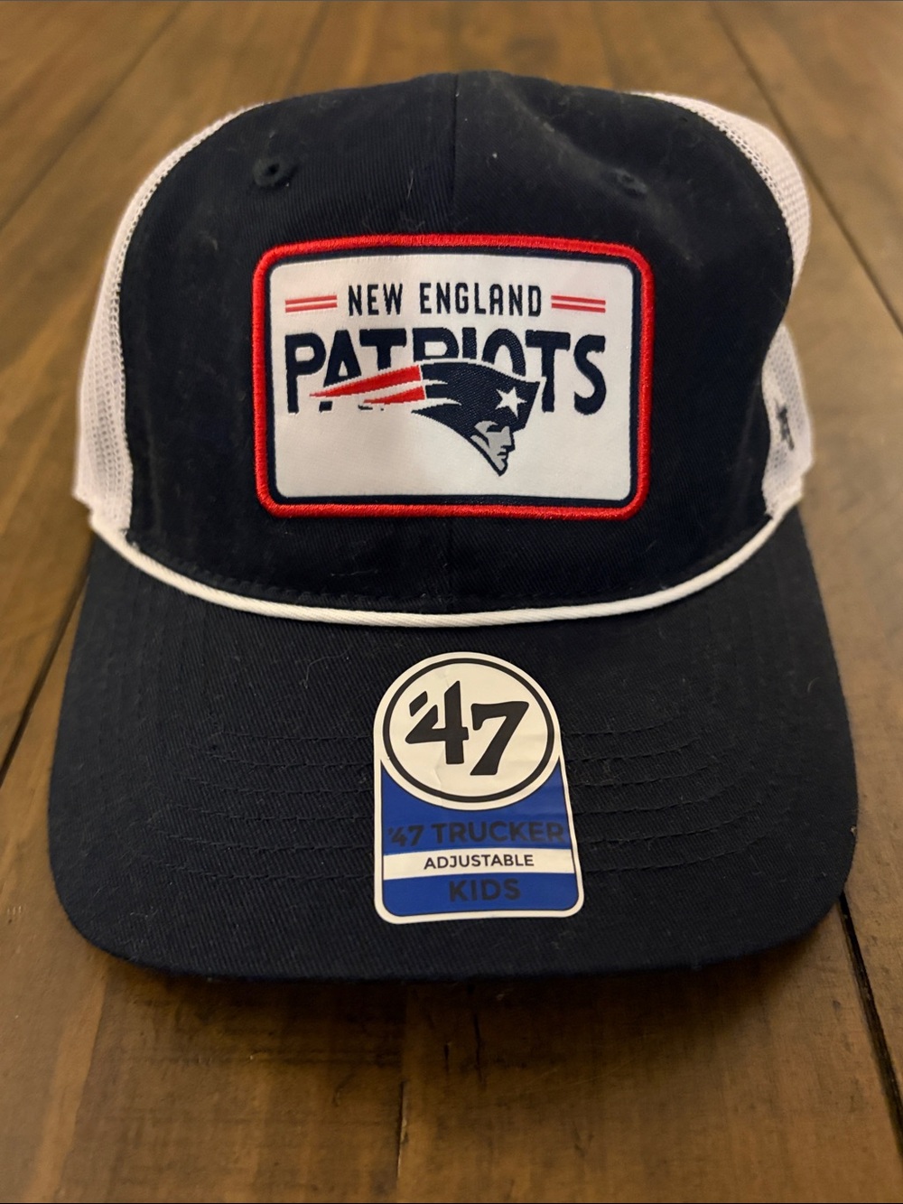 '47 New England Patriots Mesh Back Cap - Navy, White & Red- Kids